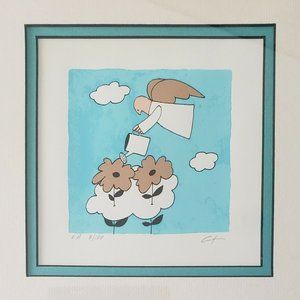 Framed Harry Araten Heaven Sent 1984 Lithograph